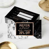 Moderne zwarte witte marmer Verwijs een verwijzing