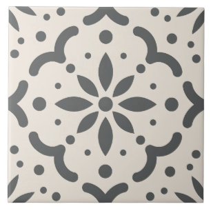 Moderne zwarte witte meetkunde tegeltje