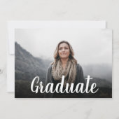 Moderne zwarte witte minimalistische foto Quincean Kaart (Achterkant)