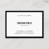 Moderne zwarte witte minimalistische laptop visitekaartje (Achterkant)