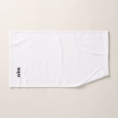 Moderne zwarte witte monogram elegant chic bad handdoek (Handdoek)