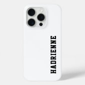 Moderne Zwarte Witte Monogram Naam Case-Mate iPhone Case (Achterkant)