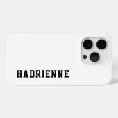 Moderne Zwarte Witte Monogram Naam Case-Mate iPhone Case (Achterkant (horizontaal))