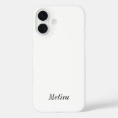 Moderne Zwarte Witte Monogram Naam Case-Mate iPhone Case (Achterkant)