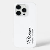 Moderne Zwarte Witte Monogram Naam Case-Mate iPhone Case (Achterkant)
