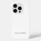 Moderne Zwarte Witte Monogram Naam Case-Mate iPhone Case (Achterkant)