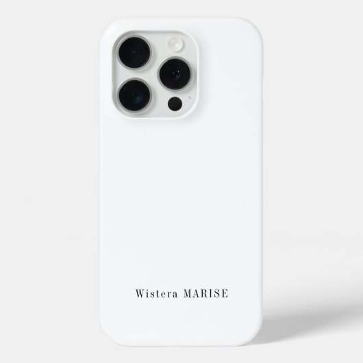 Moderne Zwarte Witte Monogram Naam Case-Mate iPhone Case (Achterkant)
