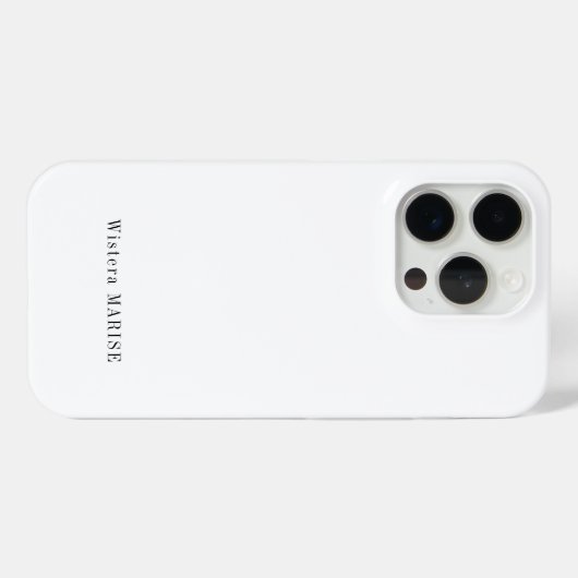 Moderne Zwarte Witte Monogram Naam Case-Mate iPhone Case (Achterkant (horizontaal))