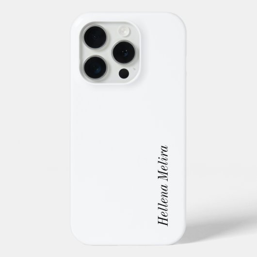 Moderne Zwarte Witte Monogram Naam Case-Mate iPhone Case (Achterkant)