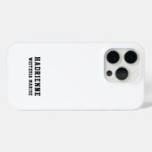 Moderne Zwarte Witte Monogram Naam Case-Mate iPhone Case (Achterkant (horizontaal))