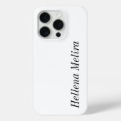 Moderne Zwarte Witte Monogram Naam Case-Mate iPhone Case (Achterkant)