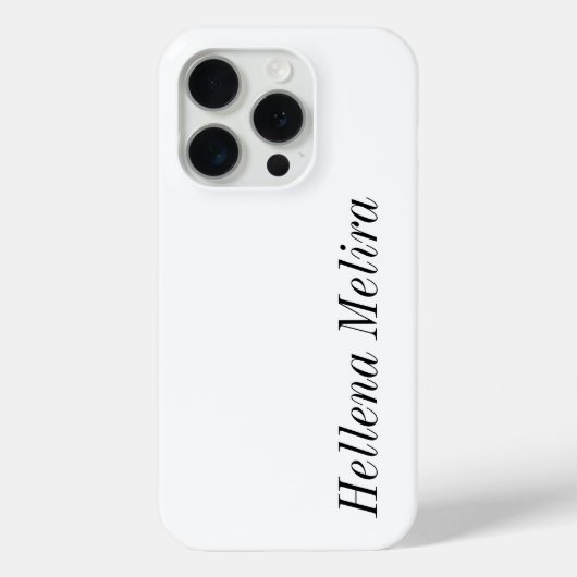 Moderne Zwarte Witte Monogram Naam Case-Mate iPhone Case (Achterkant)
