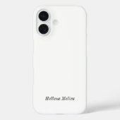 Moderne Zwarte Witte Monogram Naam Case-Mate iPhone Case (Achterkant)