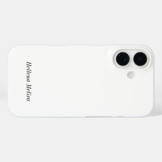 Moderne Zwarte Witte Monogram Naam Case-Mate iPhone Case (Achterkant (horizontaal))