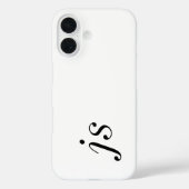 Moderne Zwarte Witte Monogram Naam Case-Mate iPhone Case (Achterkant)