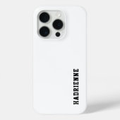 Moderne Zwarte Witte Monogram Naam Case-Mate iPhone Case (Achterkant)