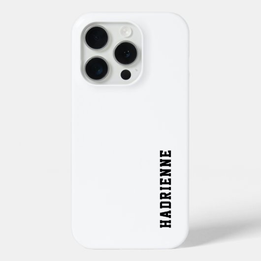 Moderne Zwarte Witte Monogram Naam Case-Mate iPhone Case (Achterkant)