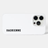 Moderne Zwarte Witte Monogram Naam Case-Mate iPhone Case (Achterkant (horizontaal))