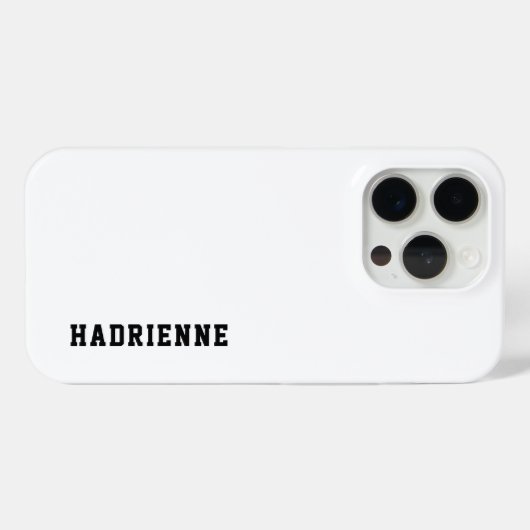 Moderne Zwarte Witte Monogram Naam Case-Mate iPhone Case (Achterkant (horizontaal))