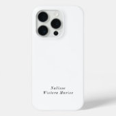 Moderne Zwarte Witte Monogram Naam Case-Mate iPhone Case (Achterkant)