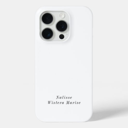 Moderne Zwarte Witte Monogram Naam Case-Mate iPhone Case (Achterkant)