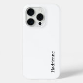 Moderne Zwarte Witte Monogram Naam Case-Mate iPhone Case (Achterkant)
