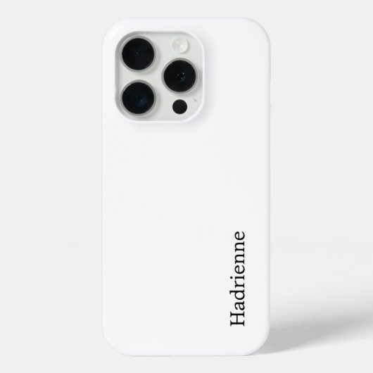 Moderne Zwarte Witte Monogram Naam Case-Mate iPhone Case (Achterkant)