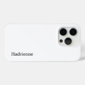 Moderne Zwarte Witte Monogram Naam Case-Mate iPhone Case (Achterkant (horizontaal))