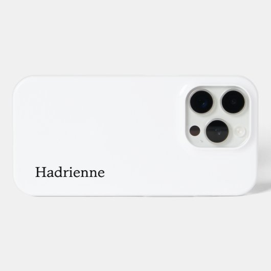 Moderne Zwarte Witte Monogram Naam Case-Mate iPhone Case (Achterkant (horizontaal))