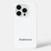 Moderne Zwarte Witte Monogram Naam Case-Mate iPhone Case (Achterkant)