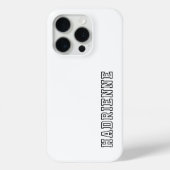 Moderne Zwarte Witte Monogram Omlijning Naam Case-Mate iPhone Case (Achterkant)