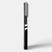 Moderne zwarte witte monotoon Initiaal patroon Case-Mate iPhone Case (Achterkant / Rechts)