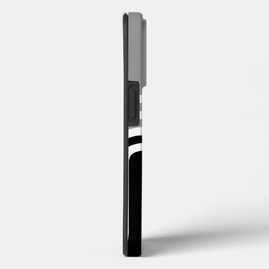 Moderne zwarte witte monotoon Initiaal patroon Case-Mate iPhone Case (Achterkant / Rechts)