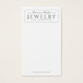 Moderne, zwarte, witte, oorklare schermkaarten visitekaartje (Voorkant)