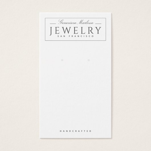 Moderne, zwarte, witte, oorklare schermkaarten visitekaartje (Voorkant)