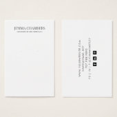 Moderne zwarte witte oorringen — juweliersweergave visitekaartje (Voorkant /achterkant)