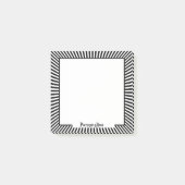 Moderne zwarte witte optische verlichting Stripe d Post-it® Notes (Voorkant)