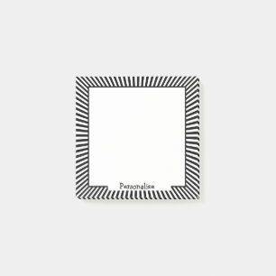 Moderne zwarte witte optische verlichting Stripe d Post-it® Notes