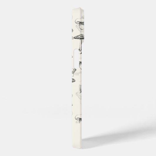 Moderne Zwarte Witte Paddenstoelen met aangepaste Case-Mate iPhone Case (Achterkant / Rechts)