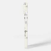 Moderne Zwarte Witte Paddenstoelen met aangepaste Case-Mate iPhone Case (Achterkant / Links)