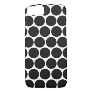 MODERNE ZWARTE WITTE POLKA STIPPEN 	iPhone 8/7 HOESJE