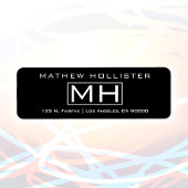 Moderne zwarte & witte Professional Etiket