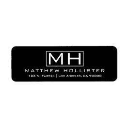 Moderne zwarte & witte Professional Etiket