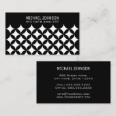 Moderne zwarte witte professionele gegevensanalist visitekaartje (Voorkant / Achterkant)