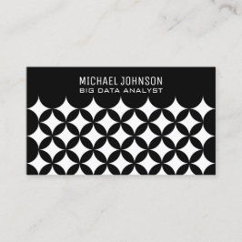 Moderne zwarte witte professionele gegevensanalist visitekaartje