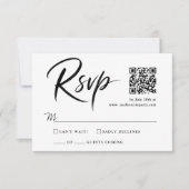 Moderne Zwarte Witte QR Code Antwoord Quince Scrip (Voorkant)