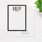 Moderne zwarte witte rand oorkoningskaart visitekaartje (Bureau)