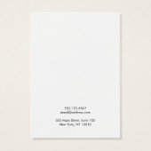 Moderne zwarte witte rand oorkoningskaart visitekaartje (Achterkant)