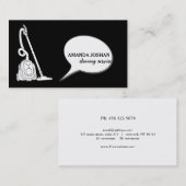 Moderne, zwarte & witte Reinigingsvacuüm voor Retr Visitekaartje (Voorkant / Achterkant)