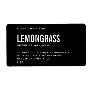 Moderne zwarte witte rommel schrobt productlabel etiket